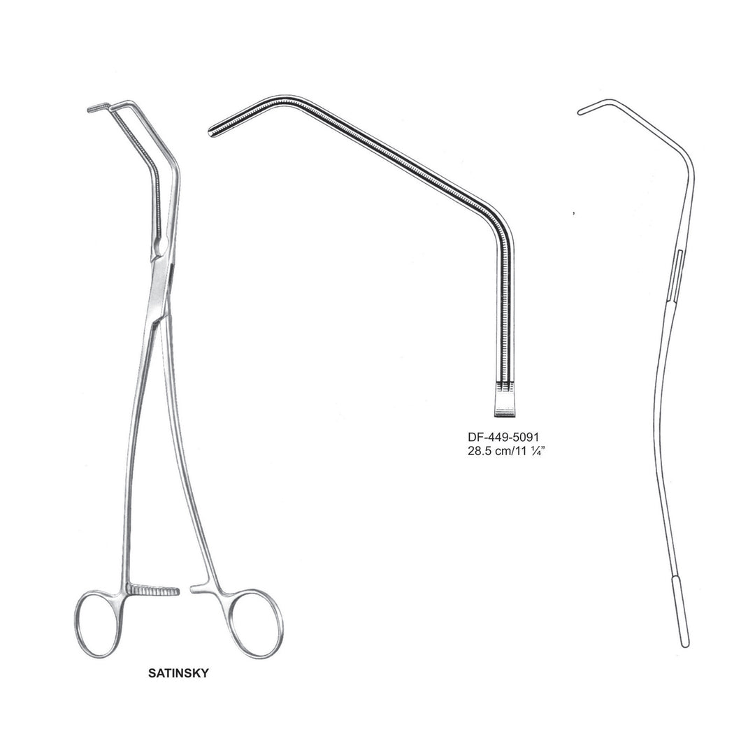 Satinsky Atrauma Tangential Occlusion Clapms, 28.5cm (DF-449-5091) by Dr. Frigz