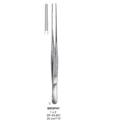 Brophy Tissue Forceps, Straight, 1:2 Teeth, 20cm  (DF-45-691)