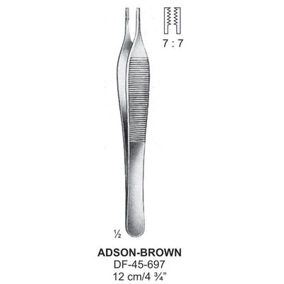 Adson-Brown Tissue Forceps, Straight, 7:7 Teeth, 12cm (DF-45-697)