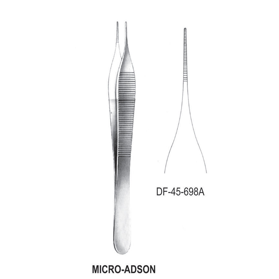 Micro-Adson Dressing Forceps, Straight, Serrated, 15cm (DF-45-698A) by Dr. Frigz