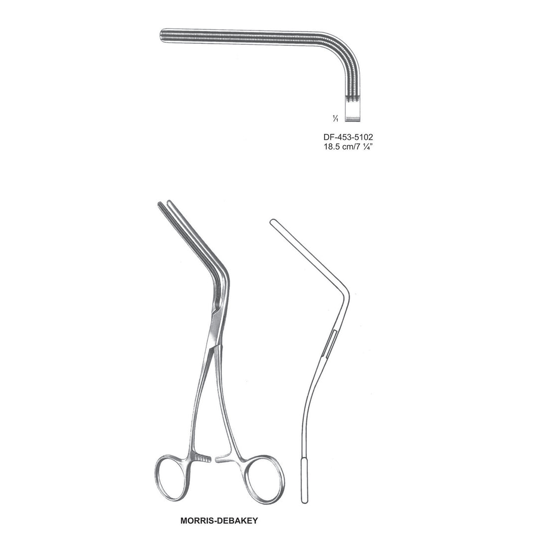 Morris-Debakey Atrauma Aortic Clamps, 18.5cm (DF-453-5102) by Dr. Frigz