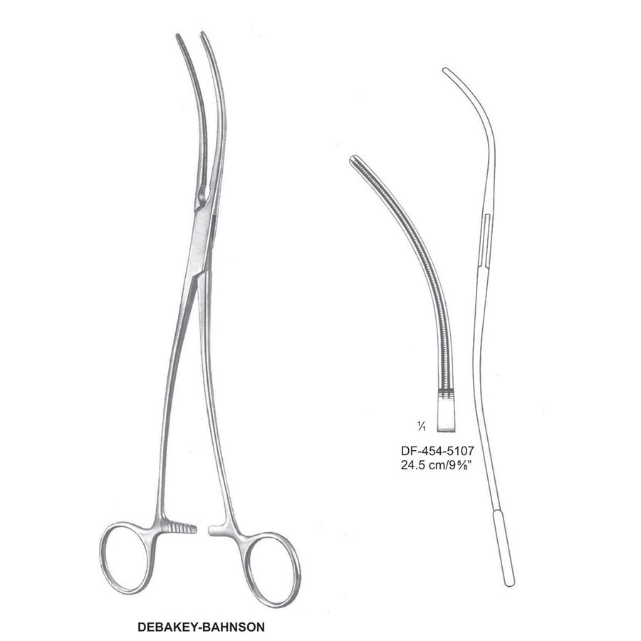 Debakey-Bahnson Atrauma Aneurysm Clamps, 24.5cm (DF-454-5107) by Dr. Frigz