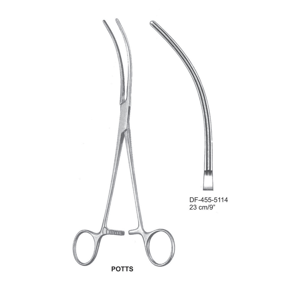 Potts Atrauma Multi Purpose Vascular Clamps, 23cm (DF-455-5114) by Dr. Frigz