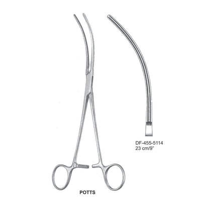 Potts Atrauma Multi Purpose Vascular Clamps, 23cm (DF-455-5114)