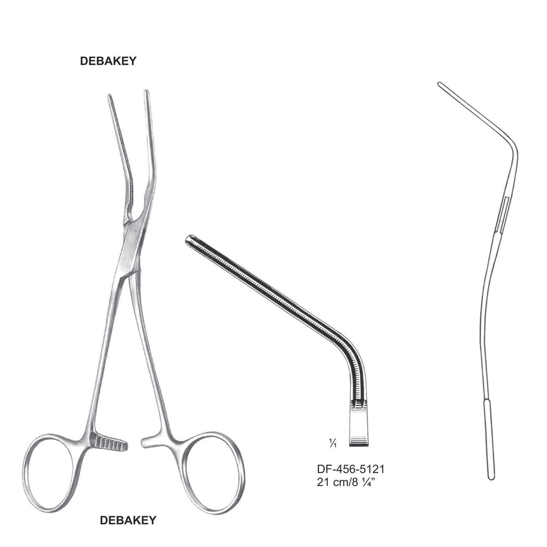 Debakey Atrauma Multi Purpose Vascular Clamps, 21cm (DF-456-5121) by Dr. Frigz