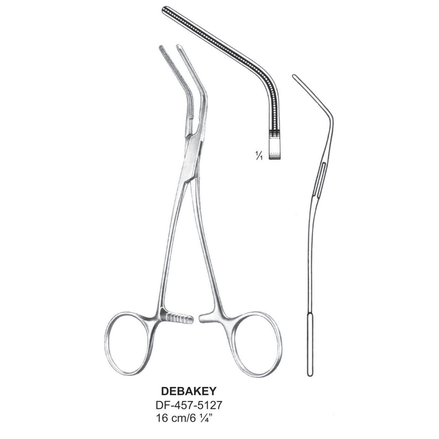 Debakey Atrauma Multi Purpose Vascular Clamps, 16cm (DF-457-5127) by Dr. Frigz