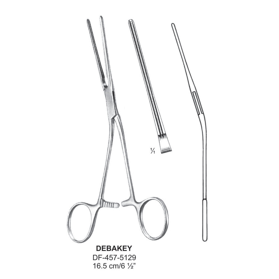 Debakey Atrauma Multi Purpose Vascular Clamps 16.5cm (DF-457-5129) by Dr. Frigz