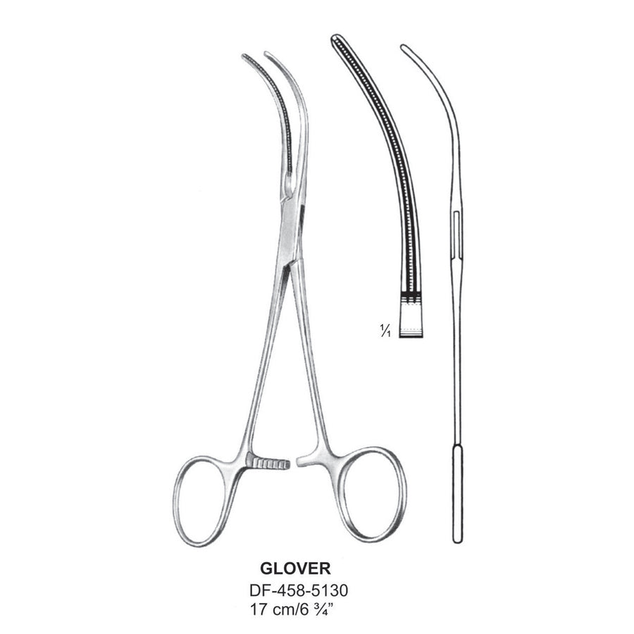 Glover Atrauma Multi Purpose Vascular Clamp, 17cm (DF-458-5130) by Dr. Frigz