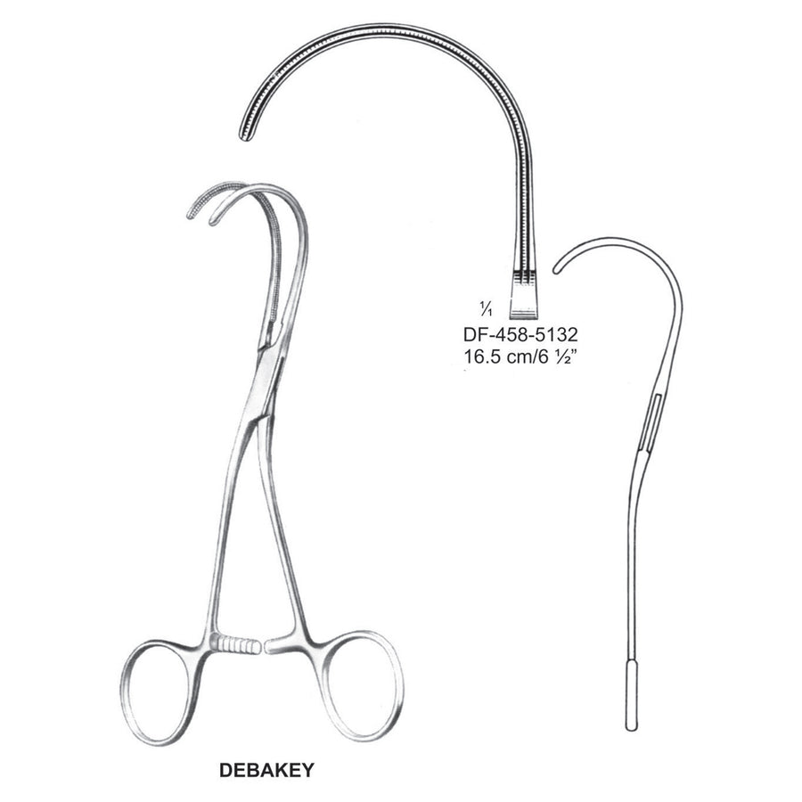 Debakey Atrauma Multi Purpose Vascular Clamp 16.5cm (DF-458-5132) by Dr. Frigz