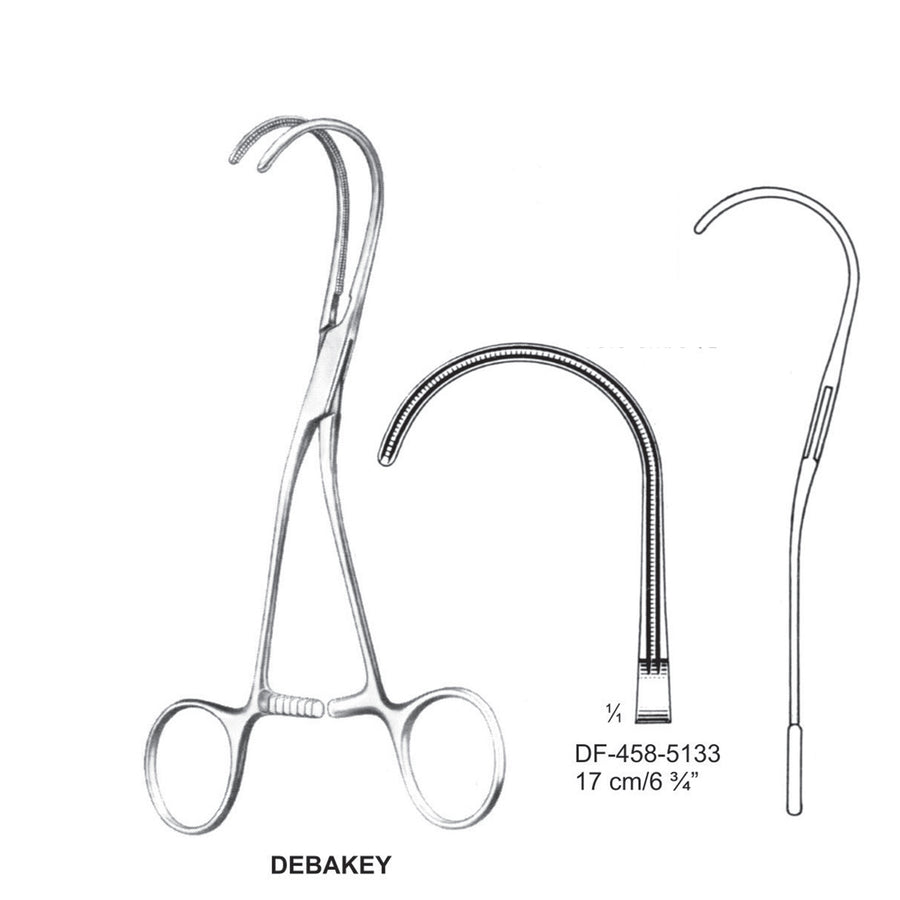 Debakey Atrauma Multi Purpose Vascular Clamp 17cm (DF-458-5133) by Dr. Frigz