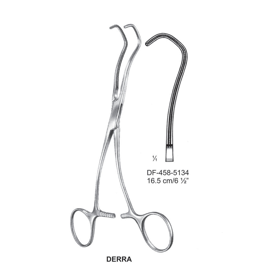 Derra Atrauma Multi Purpose Vascular Clamp 16.5cm (DF-458-5134) by Dr. Frigz
