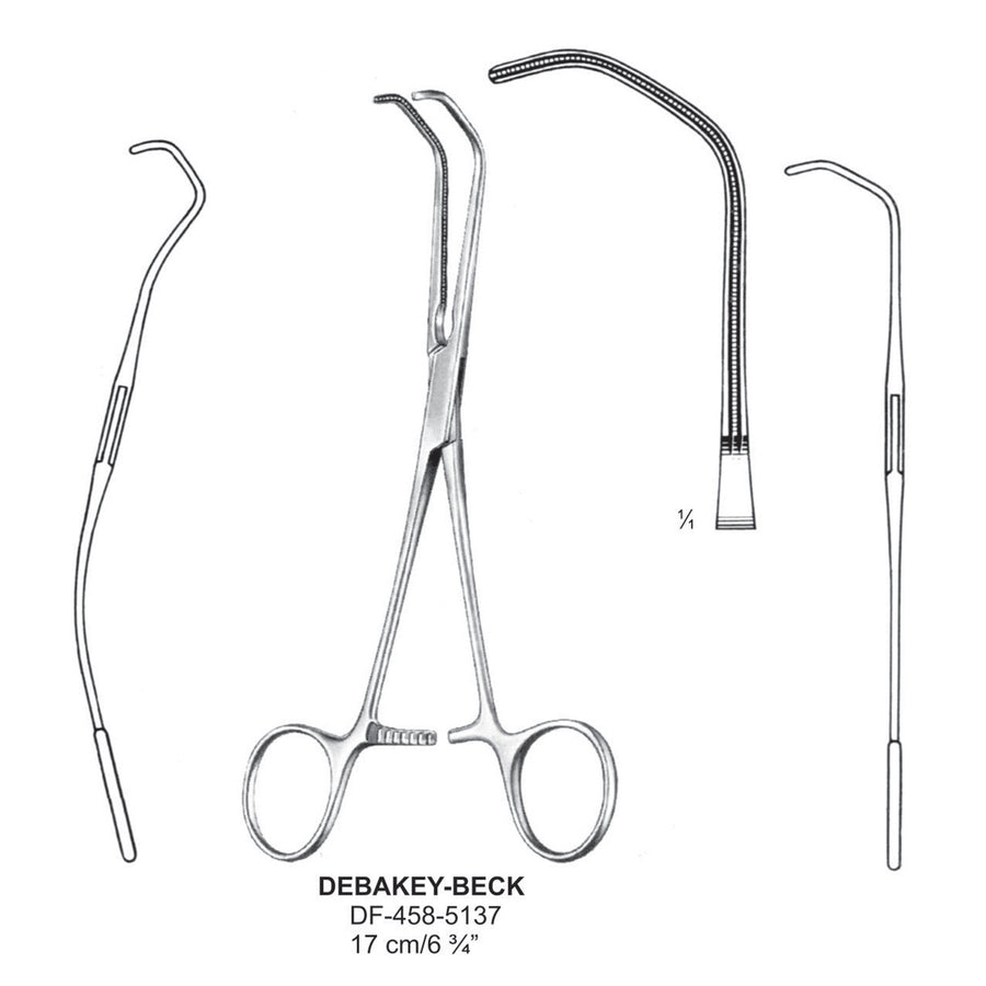 Derra-Beck Atrauma Multi Purpose Vascular Clamp 17cm (DF-458-5137) by Dr. Frigz