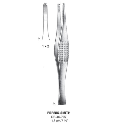 Ferris-Smith Tissue Forceps, Straight, 1:2 Teeth, 18cm (DF-46-707)