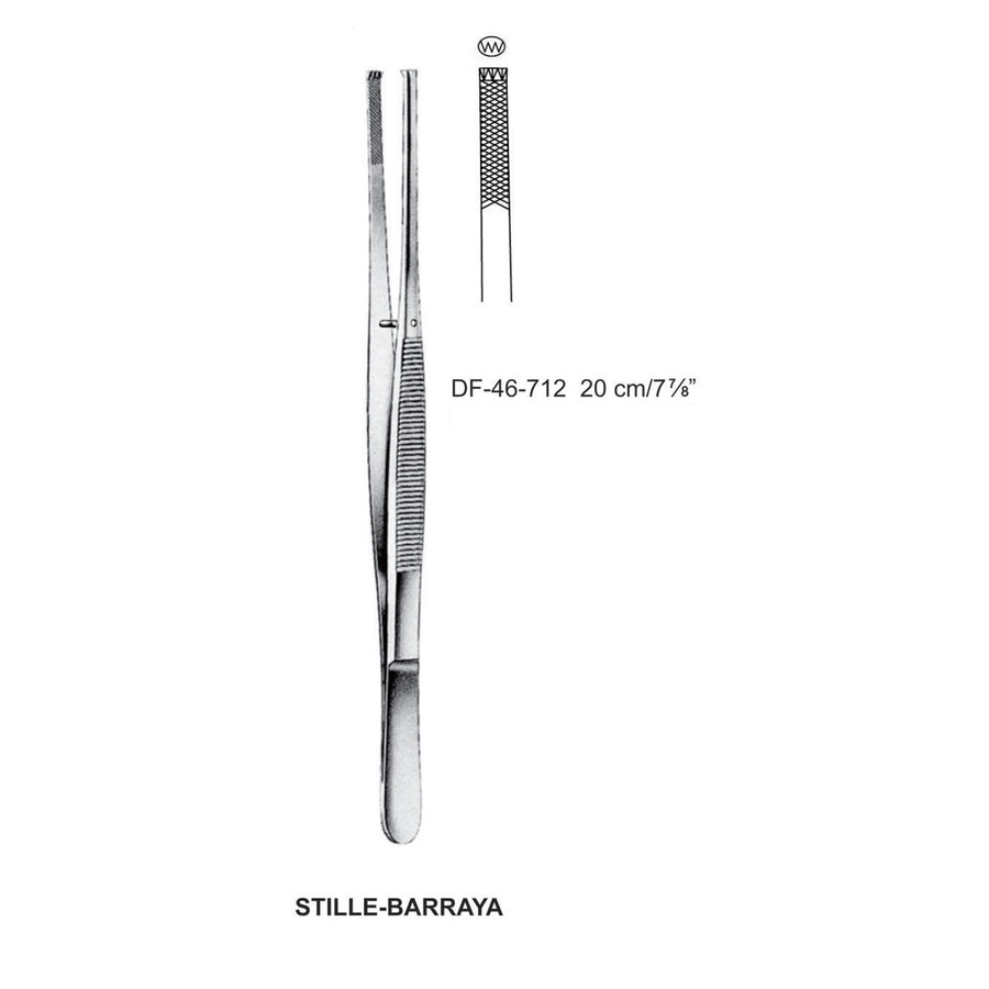 Stille-Barraya Tissue Forceps, 20cm (DF-46-712) by Dr. Frigz