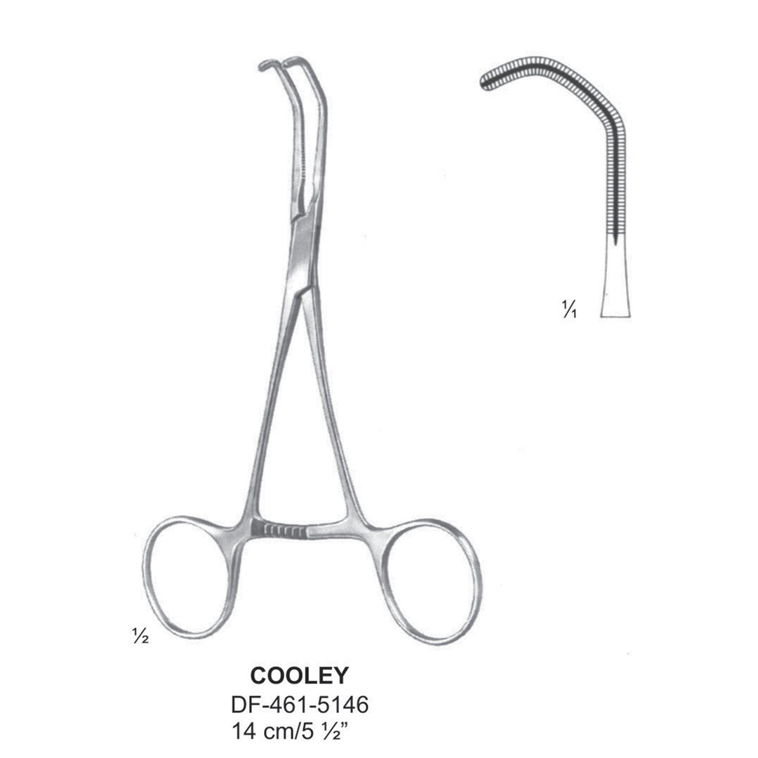 Cooley Atrauma Pediatric Vescular Clamps 14cm (DF-461-5146) by Dr. Frigz