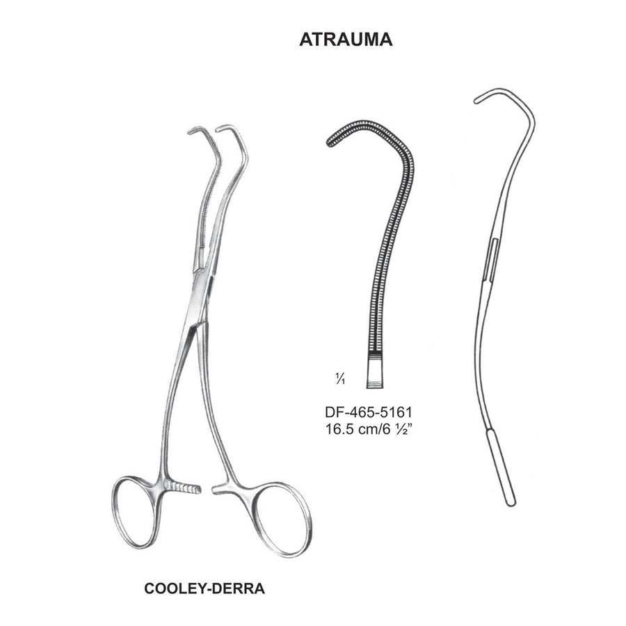 Cooley-Derra Atrauma Anatomosis Clamps 16.5cm (DF-465-5161) by Dr. Frigz