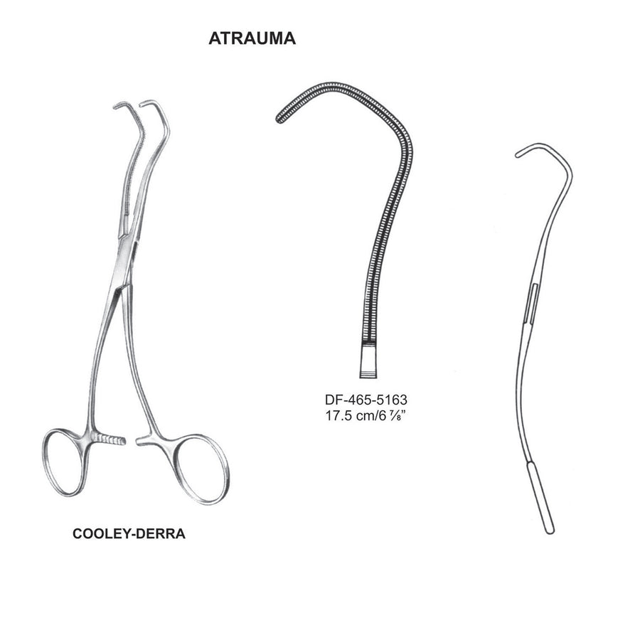 Cooley-Derra Atrauma Anatomosis Clamps 17.5cm (DF-465-5163) by Dr. Frigz
