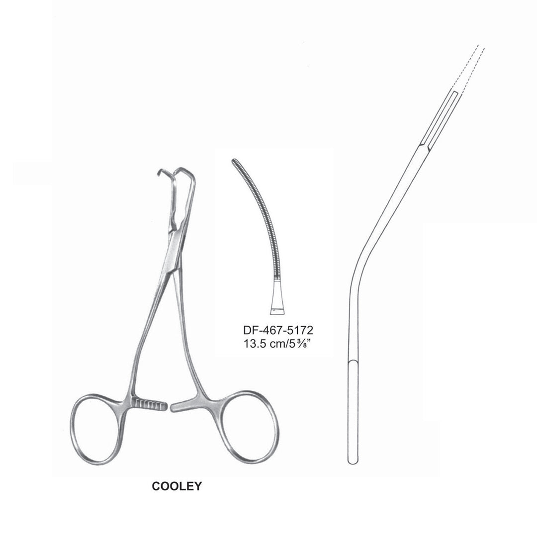 Cooley Atrauma Pediatric Vascular Clamps 13.5cm (DF-467-5172) by Dr. Frigz