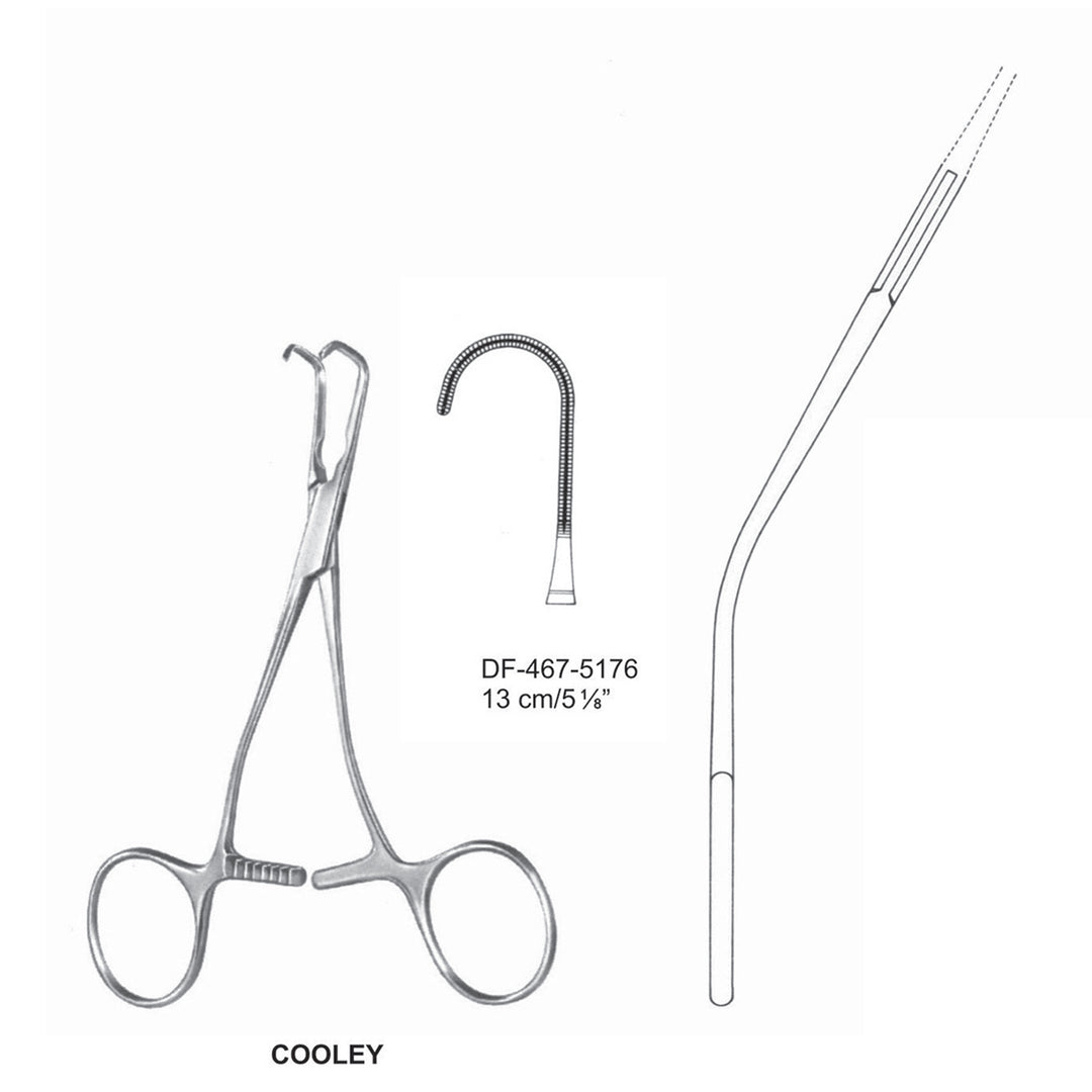 Cooley Atrauma Pediatric Vascular Clamps 13cm (DF-467-5176) by Dr. Frigz