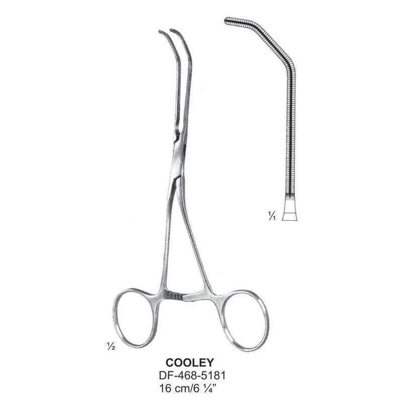 Cooley Atrauma Pediatric Vascular Clamps 16cm (DF-468-5181) by Dr. Frigz
