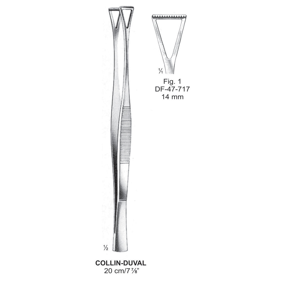 Collin-Duval Grasping Forceps, Fig.1, 14mm , 20cm (DF-47-717) by Dr. Frigz