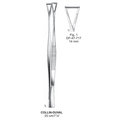 Collin-Duval Grasping Forceps, Fig.1, 14mm , 20cm (DF-47-717)