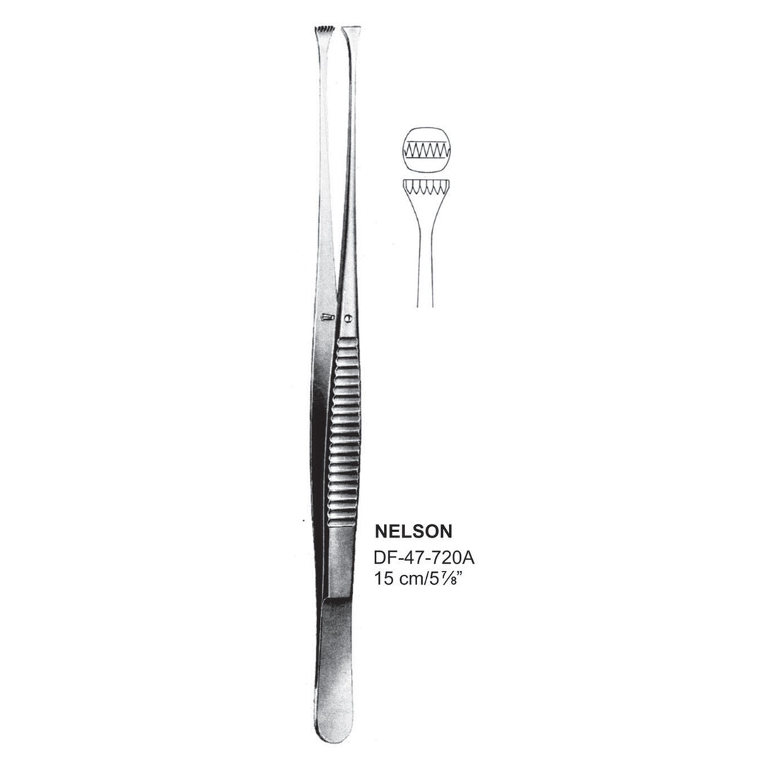 Nelson Tissue Forceps, 15cm (DF-47-720A) by Dr. Frigz