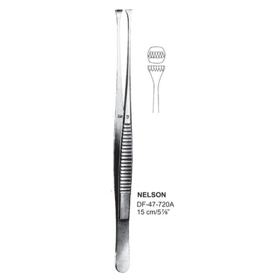 Nelson Tissue Forceps, 15cm (DF-47-720A)