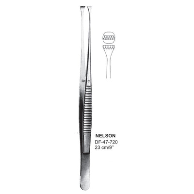 Nelson Tissue Forceps, 23cm (DF-47-720)