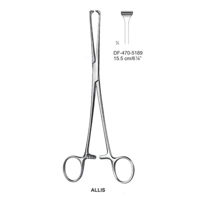 Allis Atrauma Intestinal And Tissu Grasping Forceps, 15.5cm (DF-470-5189) by Dr. Frigz