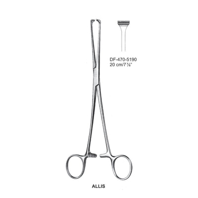 Allis Atrauma Intestinal And Tissu Grasping Forceps, 20cm (DF-470-5190) by Dr. Frigz