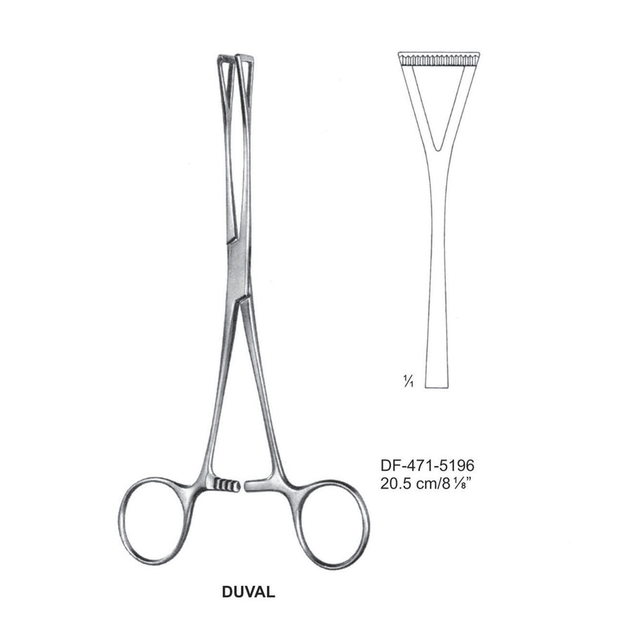Duval Atrauma Intestinal And Tissu Grasping Forceps, 20.5cm (DF-471-5196) by Dr. Frigz