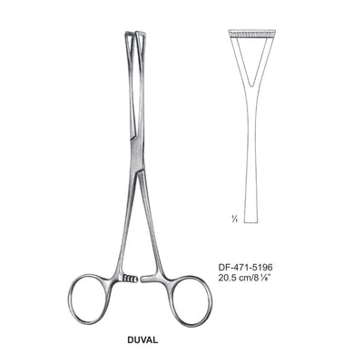 Duval Atrauma Intestinal And Tissu Grasping Forceps, 20.5cm (DF-471-5196)