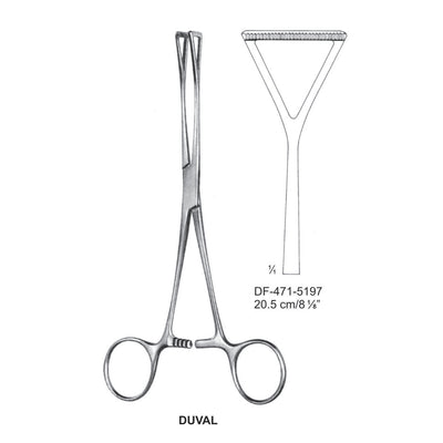 Duval Atrauma Intestinal And Tissu Grasping Forceps, 20.5cm (DF-471-5197)