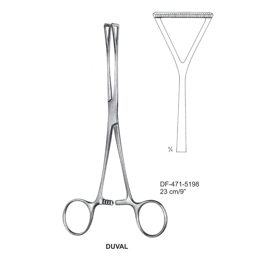 Duval Atrauma Intestinal And Tissu Grasping Forceps, 23cm (DF-471-5198) by Dr. Frigz