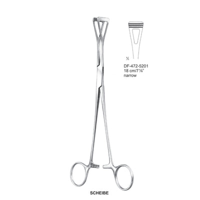 Scheibe Atrauma Organ Grasping Forceps,18Cm, Narrow (DF-472-5201)