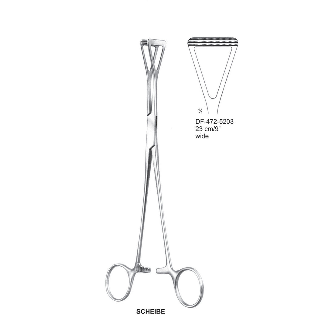 Scheibe Atrauma Organ Grasping Forceps,23Cm, Wide (DF-472-5203) by Dr. Frigz