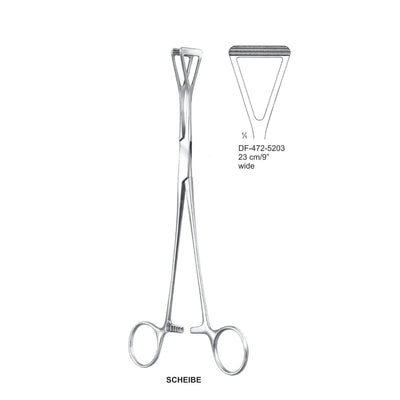 Scheibe Atrauma Organ Grasping Forceps,23Cm, Wide (DF-472-5203)