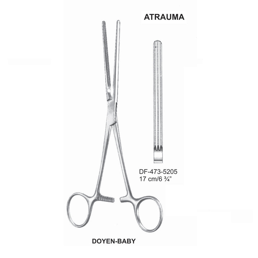 Doyen-Baby Atrauma Intestinal Clamps, 17cm (DF-473-5205) by Dr. Frigz