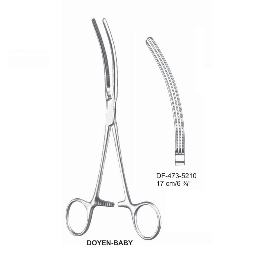 Doyen-Baby Atrauma Intestinal Clamps, 17cm (DF-473-5210) by Dr. Frigz