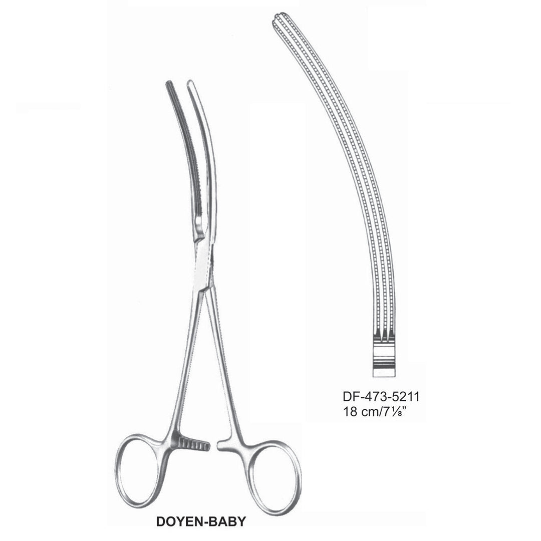 Doyen-Baby Atrauma Intestinal Clamps, 18cm (DF-473-5211) by Dr. Frigz