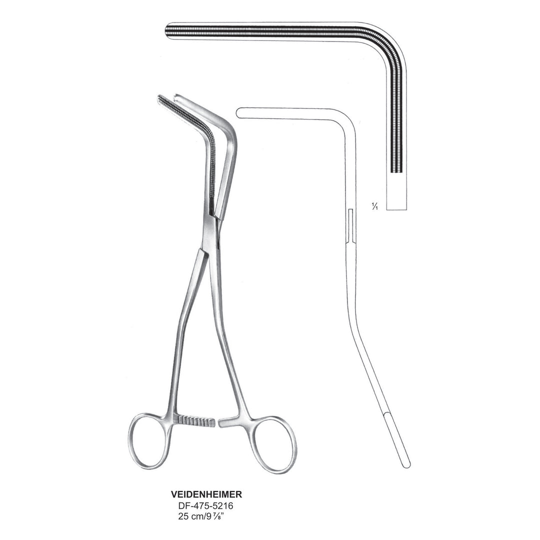 Veidenheimer Atrauma Sigmoid Anastomosis Forceps, 25cm (DF-475-5216) by Dr. Frigz