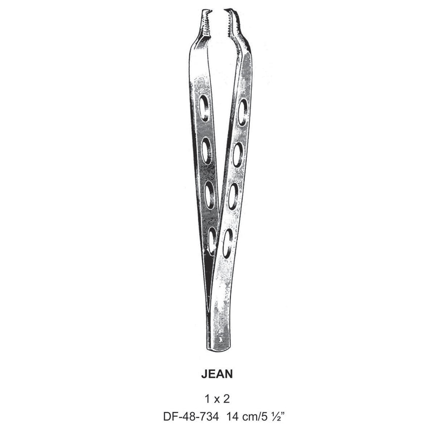 Jean Tissue Forceps, 1:2 Teeth, 14cm  (DF-48-734) by Dr. Frigz