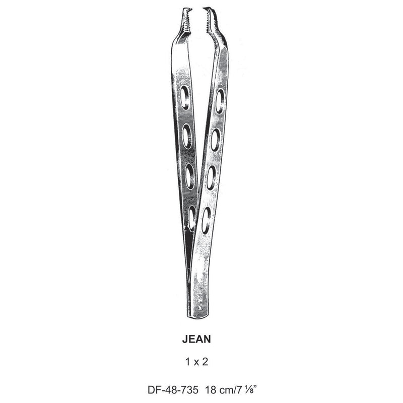 Jean Tissue Forceps, 1:2 Teeth, 18cm  (DF-48-735) by Dr. Frigz