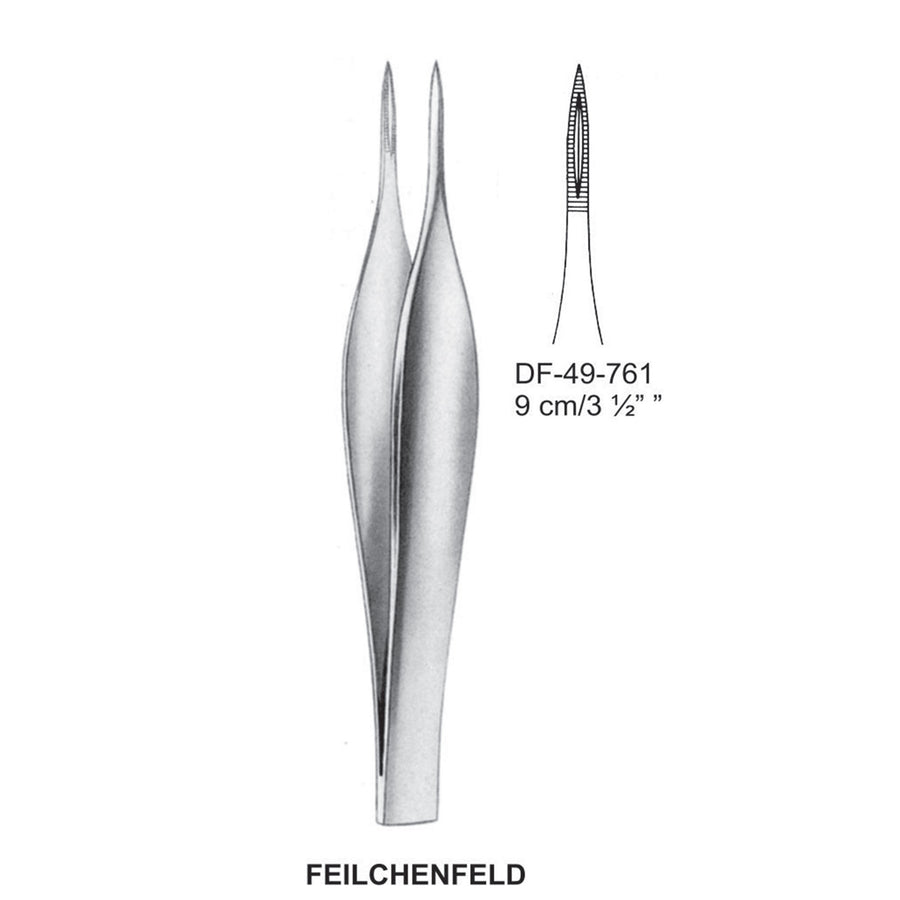 Feilchenfeld Splinter Forceps, Straight, 9cm (DF-49-761) by Dr. Frigz