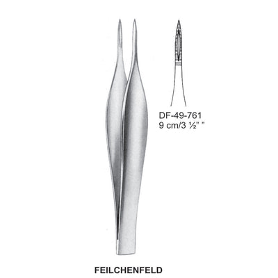 Feilchenfeld Splinter Forceps, Straight, 9cm (DF-49-761)