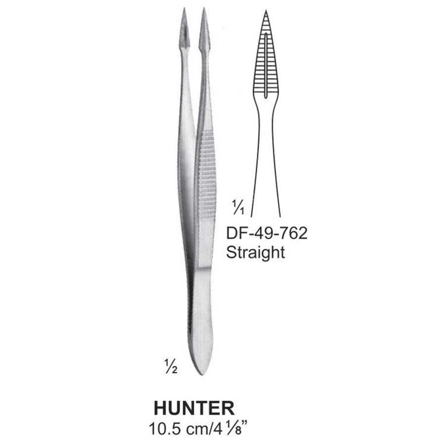 Hunter Splinter Forceps, Straight, 10.5cm (DF-49-762) by Dr. Frigz