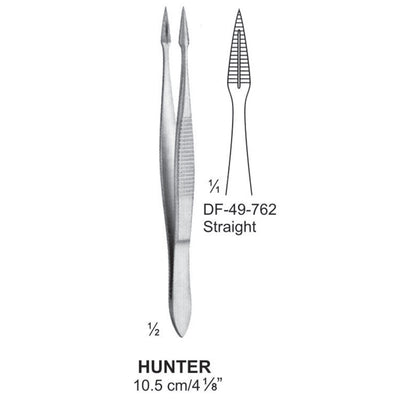 Hunter Splinter Forceps, Straight, 10.5cm (DF-49-762)