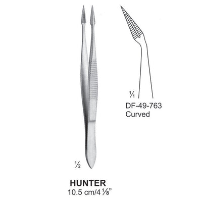 Hunter Splinter Forceps, Curved, 10.5cm (DF-49-763)