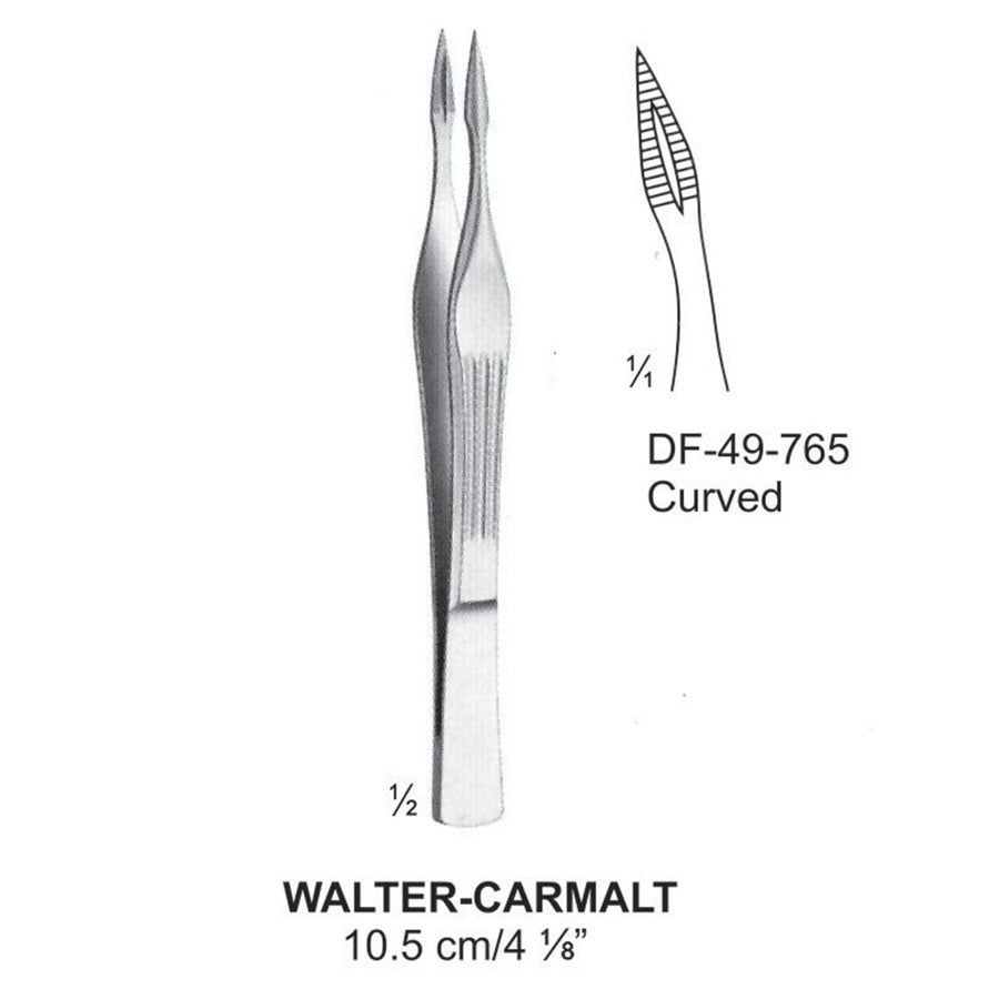 Walter-Carmalt Splinter Forceps, Curved, 10.5cm (DF-49-765) by Dr. Frigz